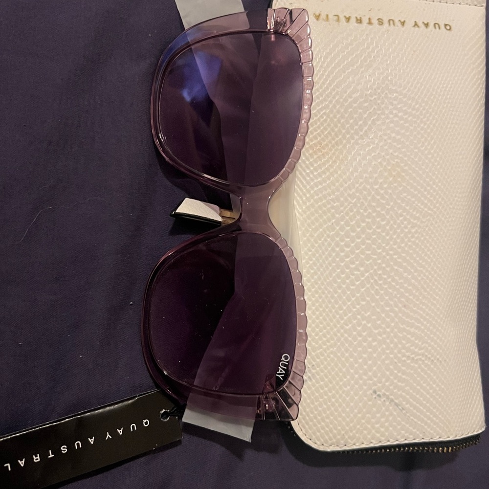Quay Australia Purple Oversized Sunglasses